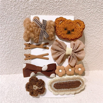 Er Plush Cartoon Bear Hairpin