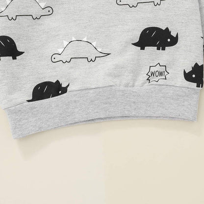 Children's Sweater Cartoon Pullover Two-piece Set
