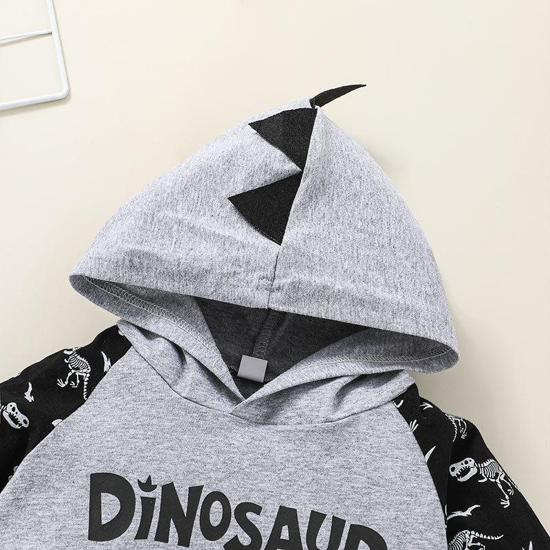 Children's Cartoon Sweater Suit Hooded Top