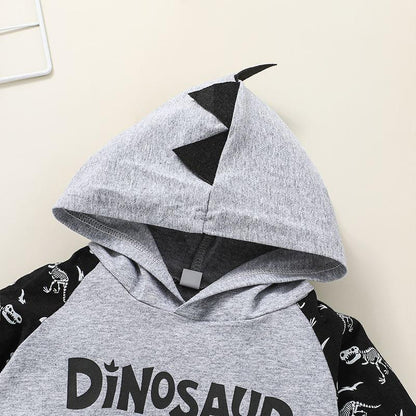 Children's Cartoon Sweater Suit Hooded Top