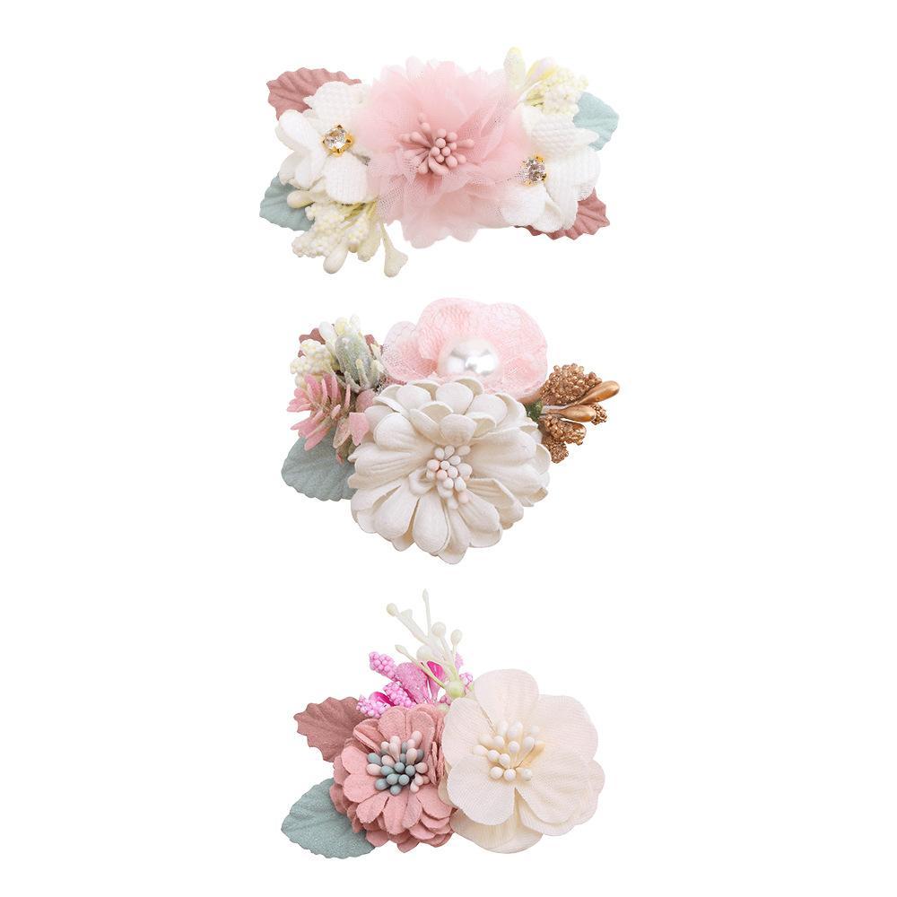 Pink Simulation Headflower Hair Accessories