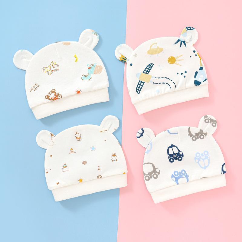 Binaural Printed Hat For Newborn Baby