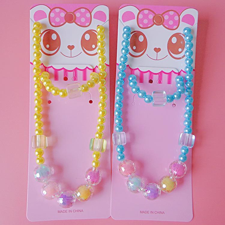 Children's Necklace Bracelet Set Versatile Accessory for Girls