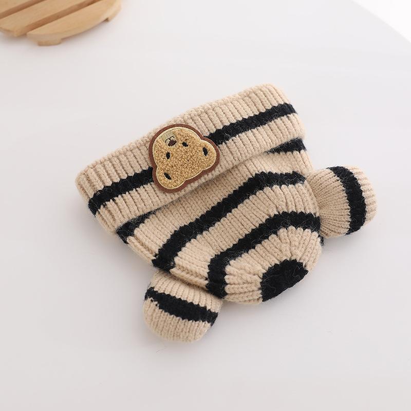 Striped Bear Kids Knit Hat