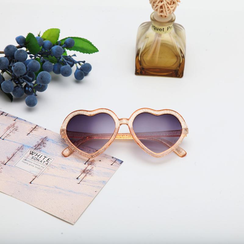 Children's Cute Heart-shaped Anti Ultraviolet Sunglasses