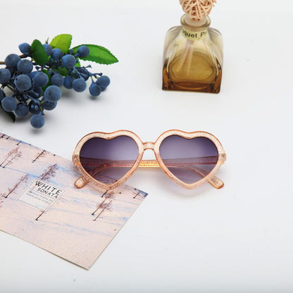Children's Cute Heart-shaped Anti Ultraviolet Sunglasses