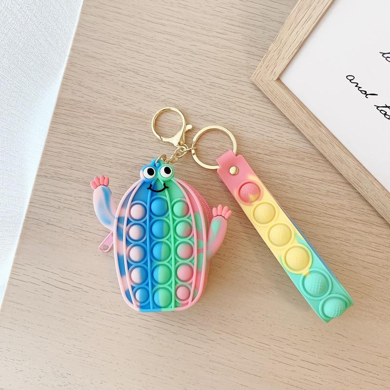 Small Keychain Coin Purse Spaceman Bear Fingertip Toy