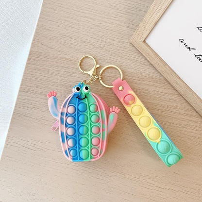 Small Keychain Coin Purse Spaceman Bear Fingertip Toy
