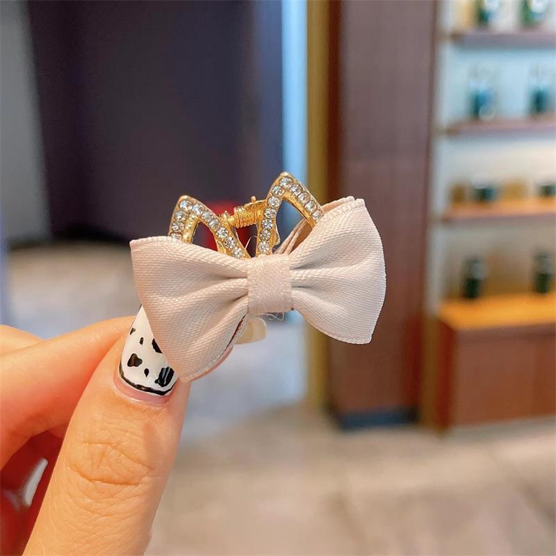 Children's Bow Rhinestone Crown Hairpin