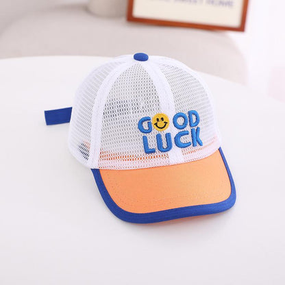 Good Luck Smiley Kids Mesh Sunshade Mesh Cap