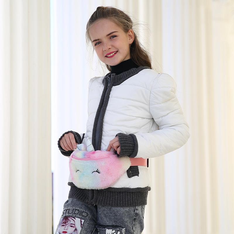 Children's Unicorn  Plush Purse Student Cute Chest Bag
