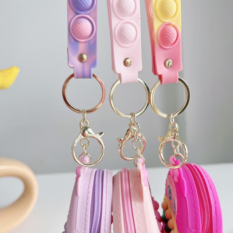 Cartoon Silicone Mini Bag Rabbit Pendant Keychain