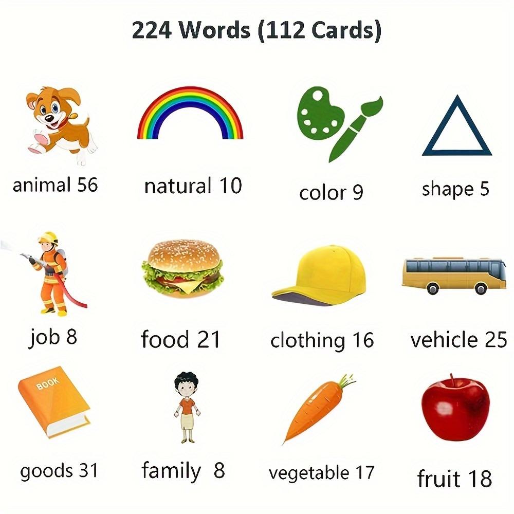 Spanish Talking Flash Cards, 224 Sight Words Bilingual English Spanish Flash Cards For Kids, Spanish Learning Toy For Kids, Spanish Toy For Preschoolers