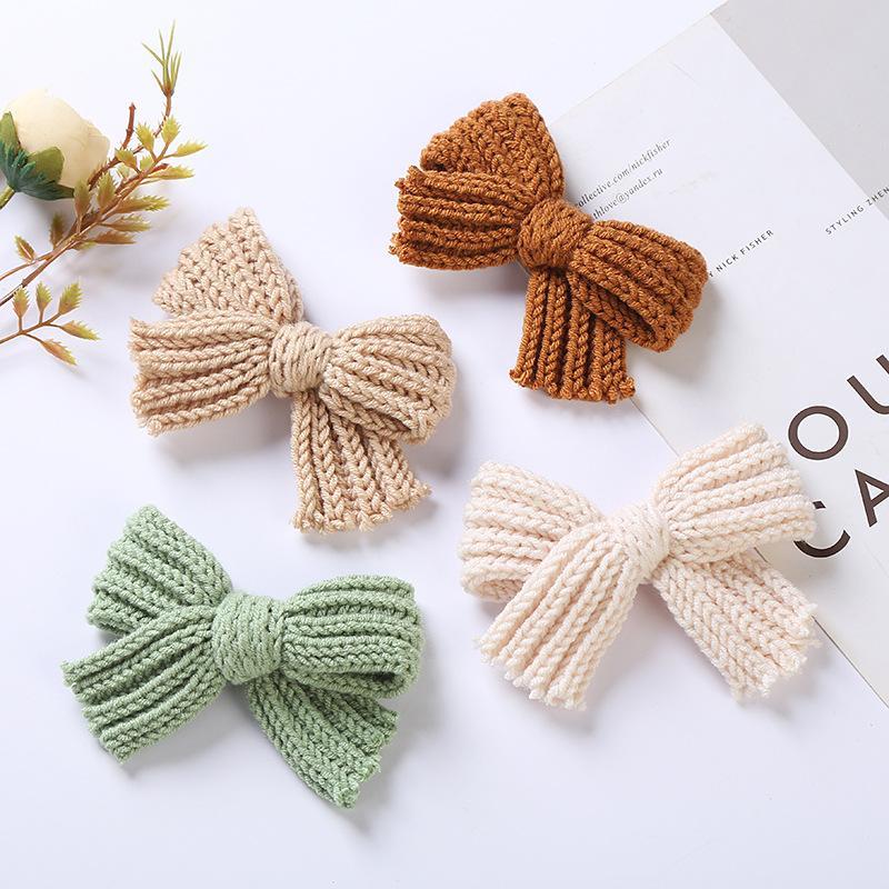 Children's Wool Bow Hairpin