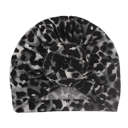 Children's Printed HAT Baby Leopard Doughnut Hat Baby Hat