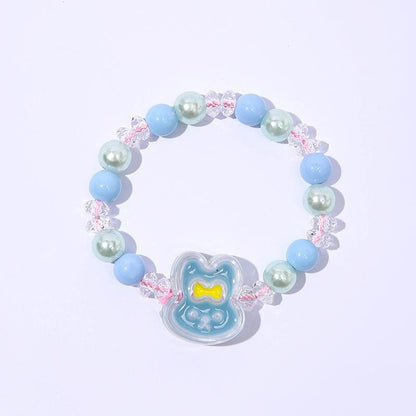 Children's Color Crystal Bracelet Transparent Handmade Beads
