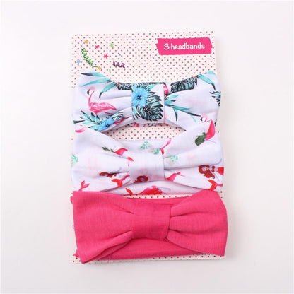 Baby Hair Band Three-piece Printed Headband Children's Bow
