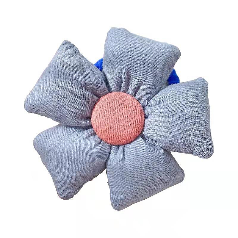 Girl's Big Flower Thick Rubber Band Fabric Hair Ring
