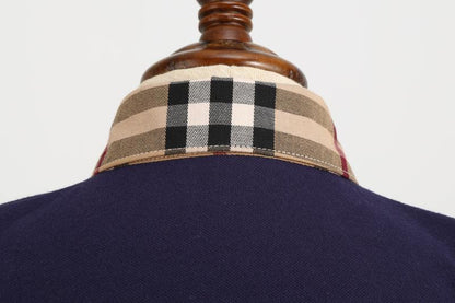 Children's Lapel Plaid Contrast Long Sleeve Cotton Dress