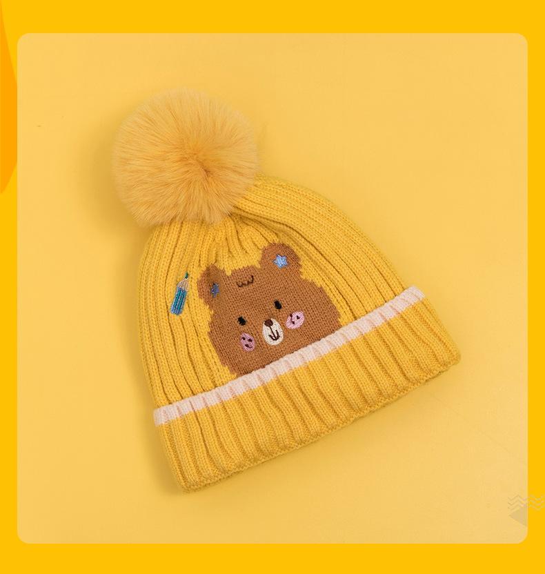 Cartoon Children's Warm Knit Hat Scarf