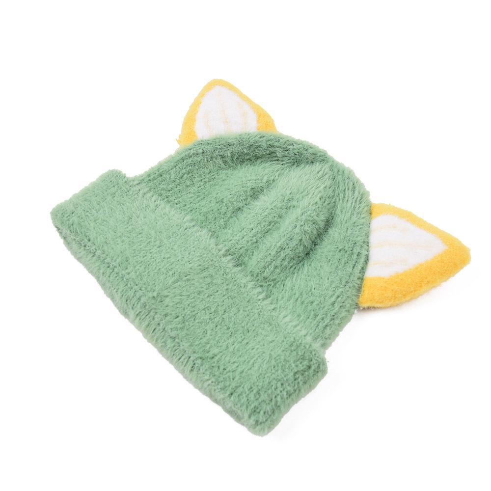 Cartoon Children's Cat Ear Knitted Hat Warm Plush Hat