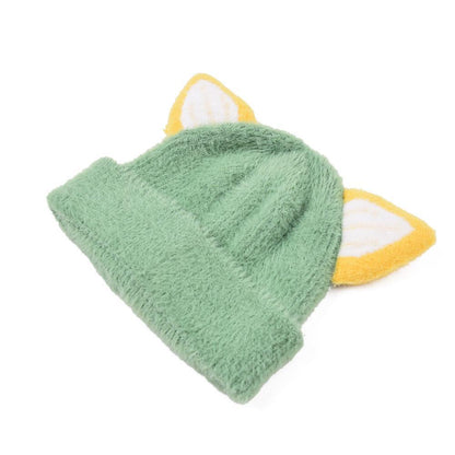 Cartoon Children's Cat Ear Knitted Hat Warm Plush Hat