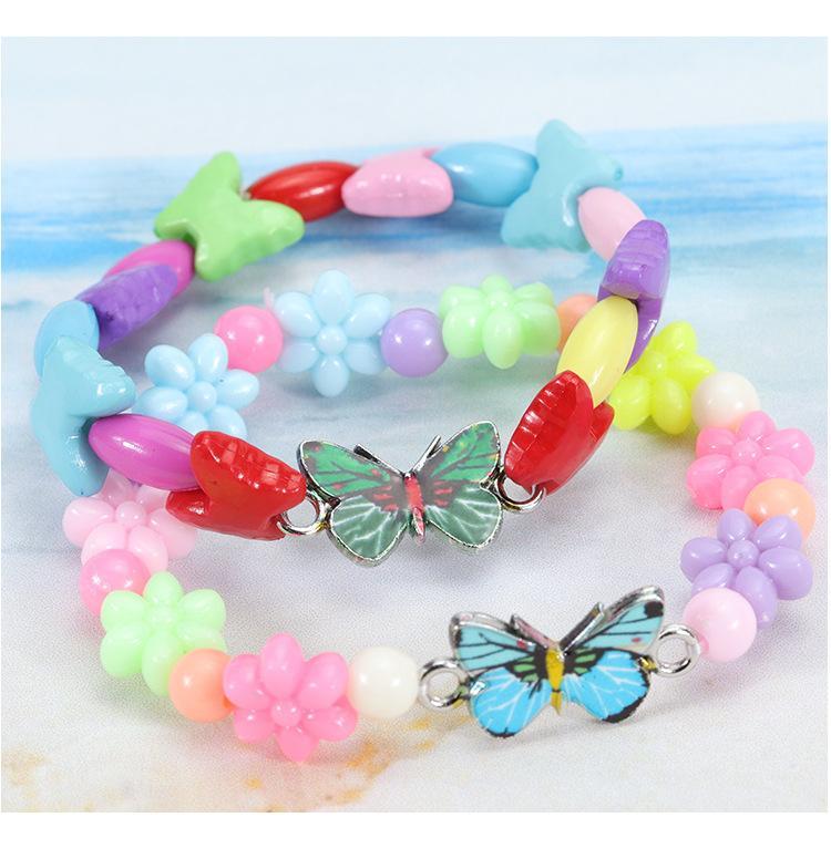 Children's Colorful Beaded Bracelet Colorful Butterfly Bracelet
