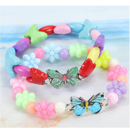 Children's Colorful Beaded Bracelet Colorful Butterfly Bracelet