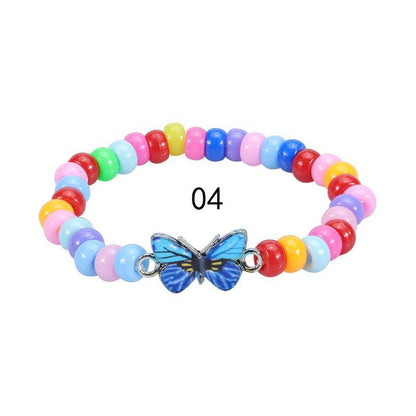 Children's Colorful Beaded Bracelet Colorful Butterfly Bracelet