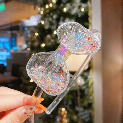 Children's headband girl's transparent quicksand bow