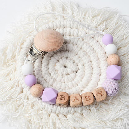 Beech Nipple Clip Handmade BABY Silicone Beads Anti-drop Chain