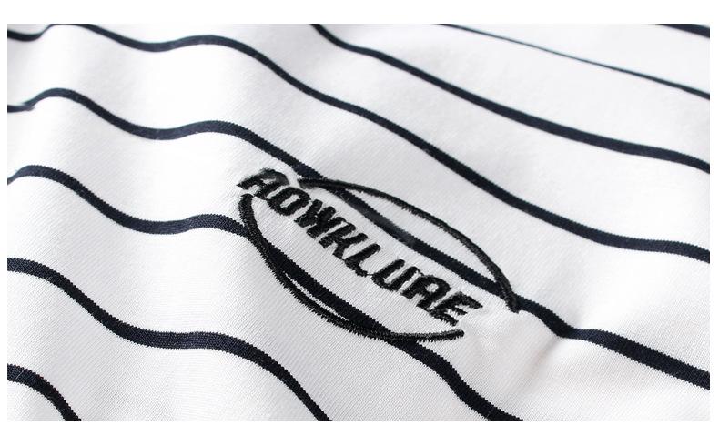 Striped embroidered top children's Short Sleeve