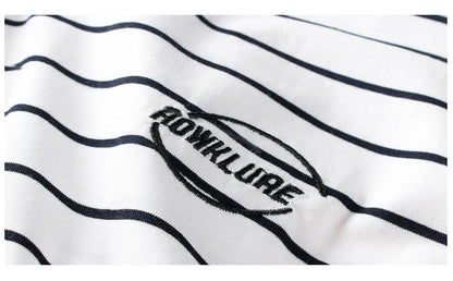Striped embroidered top children's Short Sleeve