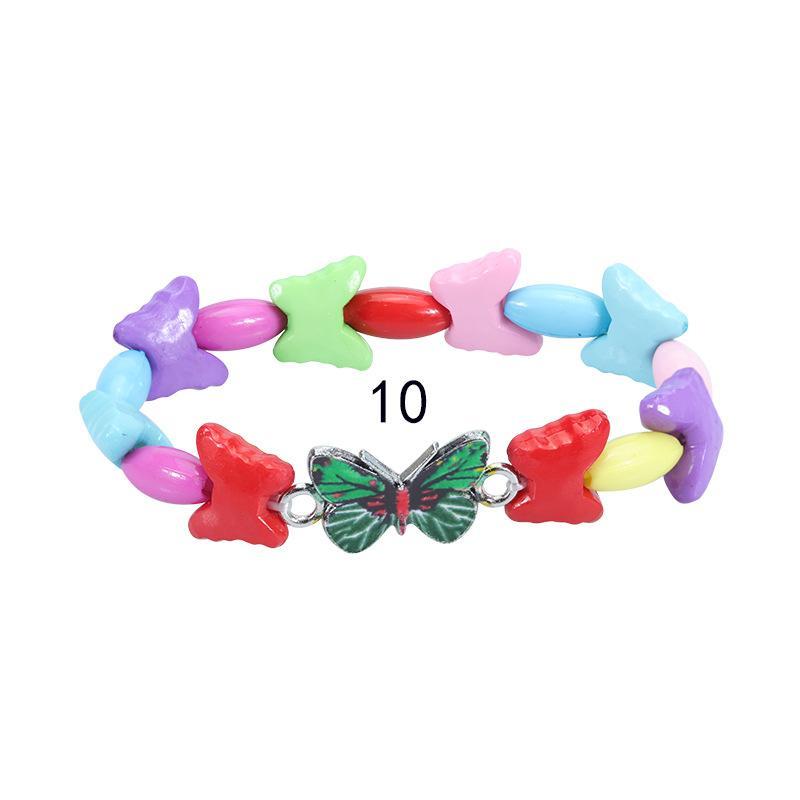 Children's Colorful Beaded Bracelet Colorful Butterfly Bracelet