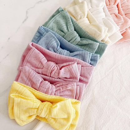 Children's Knitted Stretch Bow Hair Tape