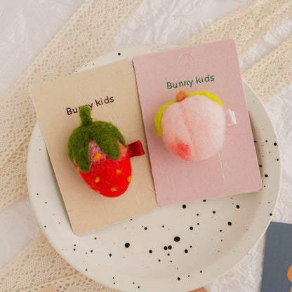 Children's Felt Triangle Strawberry Hairpin