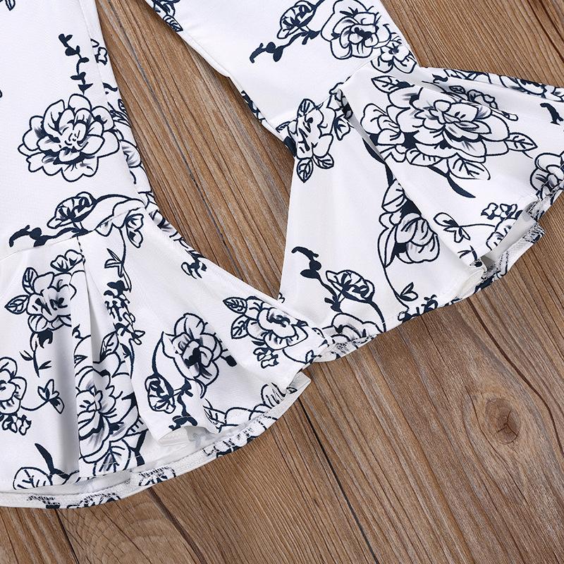 Suspender vest top printed horn pants