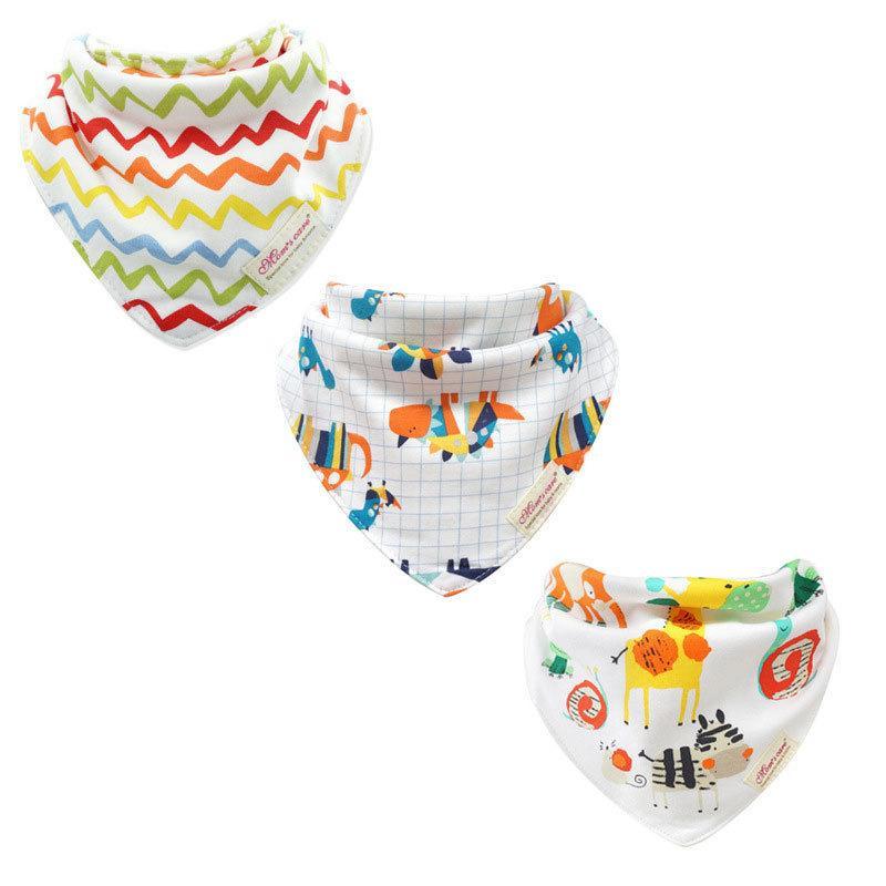 3pcs/set Baby Triangle Bib Saliva towel