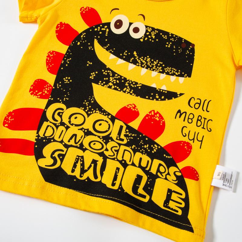 Children's cartoon dinosaur short sleeve T-shirt