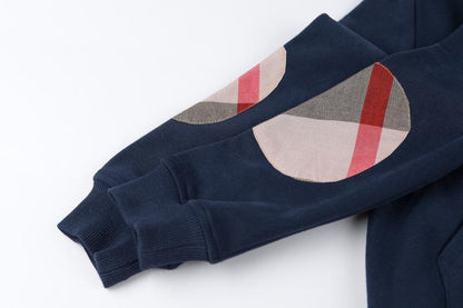 Children's Cotton Hooded Casual Cardigan Sweatshirt