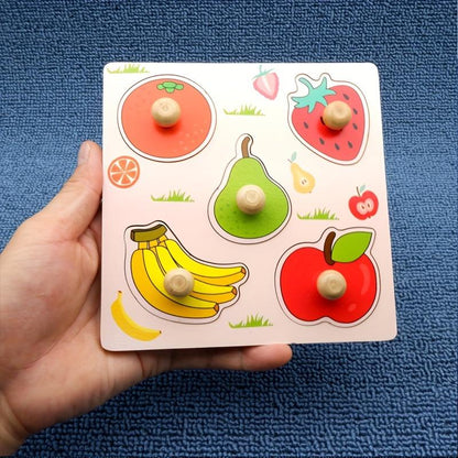 4Pcs/Set Children's Hand Scratching Board 3D Puzzle Wooden Toys