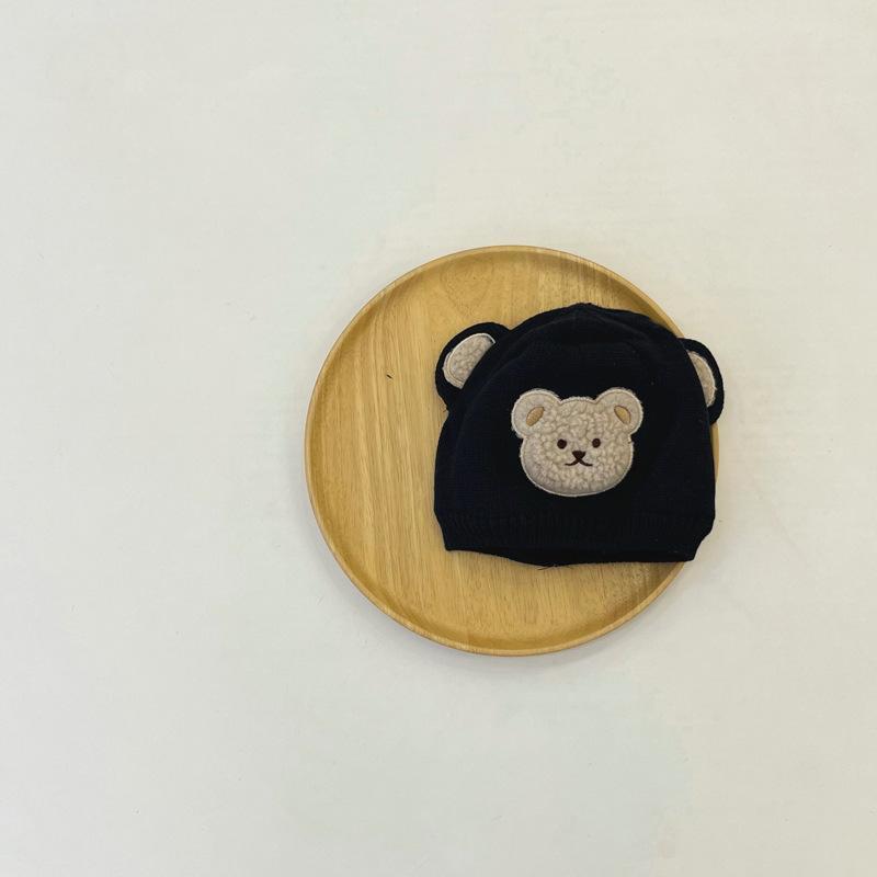Baby Bear Boy Knitted Hat Plus Cotton Wool Hat