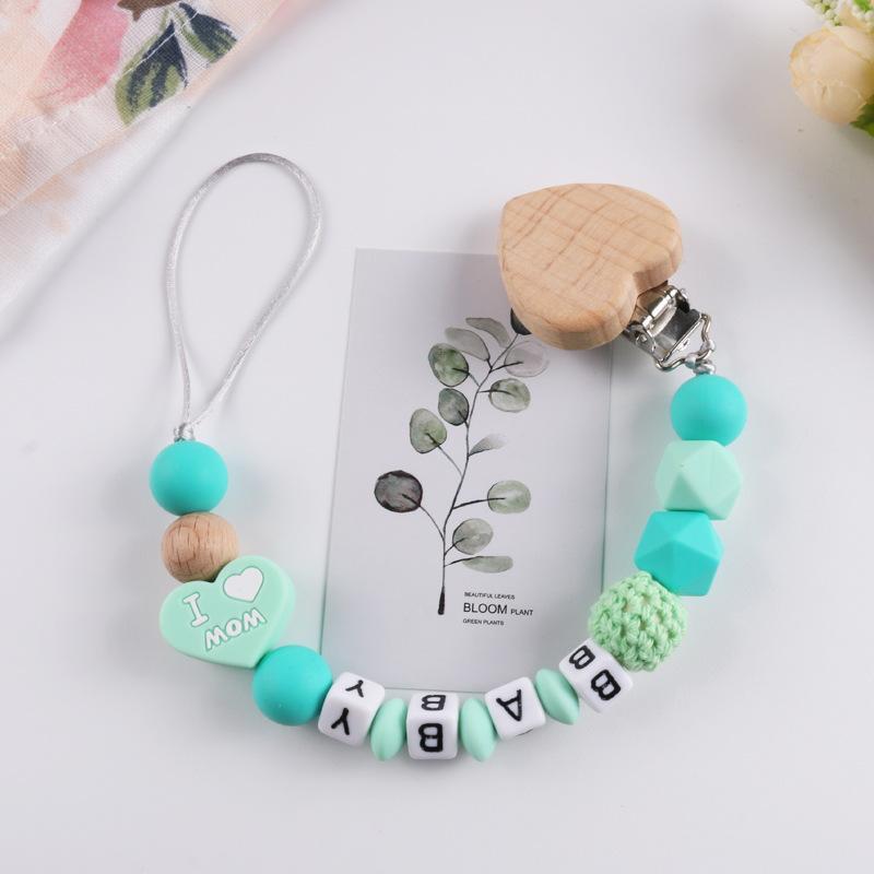 Heart-shaped Pacifier Clip | Teether Toy Anti-drop Chain