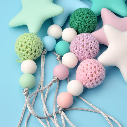 Soothing Pacifier Clip Silicone Teether Anti-drop Chain