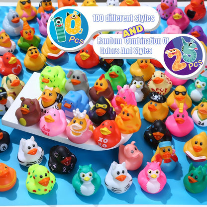 Assorted Rubber Ducks Toy Duckies For Kids And Toddlers