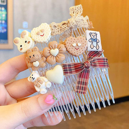 Children's Hairpin Comb Girl's Headdress 3pcs/set