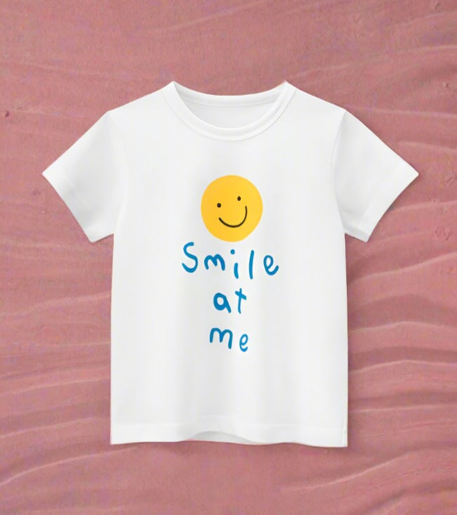 Girls cartoon printed short sleeve T-shirt