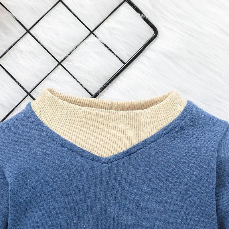 Children's Pullover Long Sleeve Pants Two-Piece Set