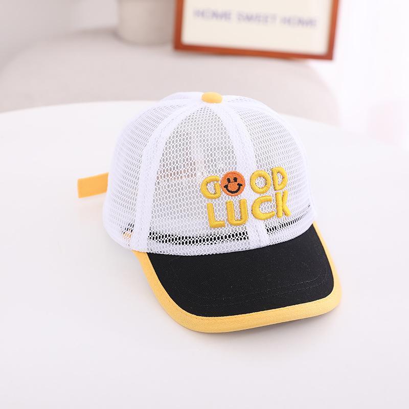 Good Luck Smiley Kids Mesh Sunshade Mesh Cap