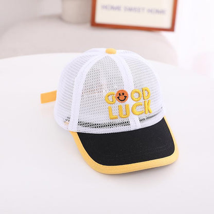 Good Luck Smiley Kids Mesh Sunshade Mesh Cap